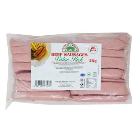 Choice meats beef sausage 1kg_0