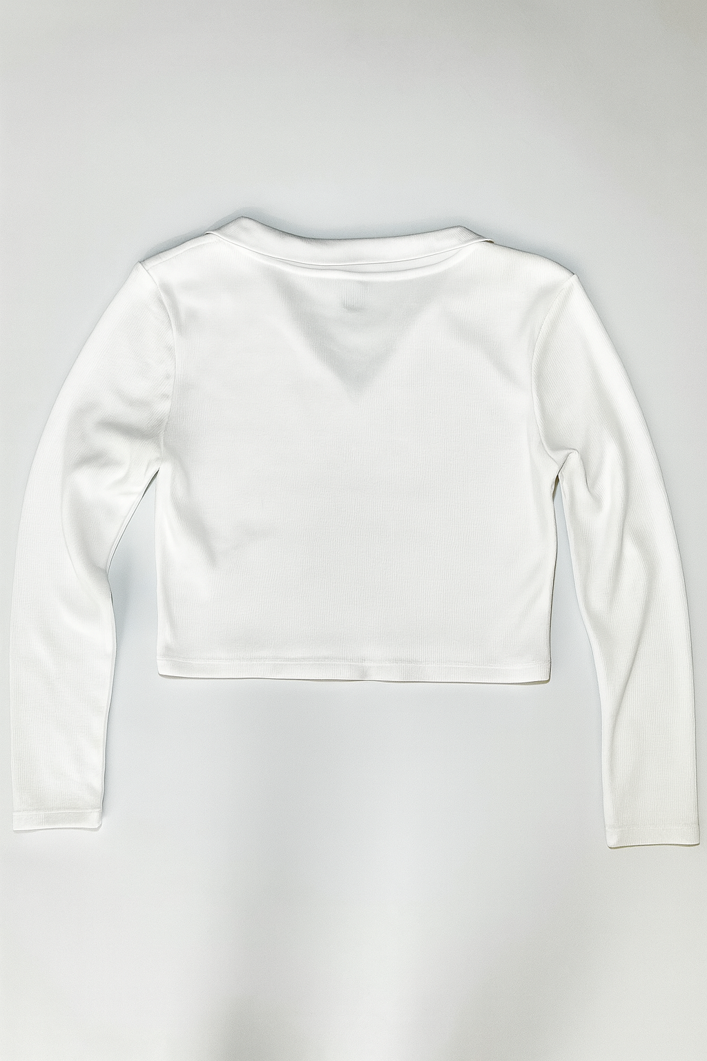 Polo crop blanco manga larga - Size XL_1