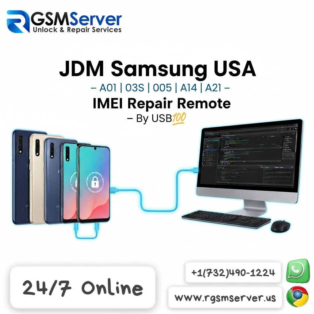 JDM Samsung USA – A01 | A03S | A05 | A14 | A21 – IMEI Repair Remote – By USB💯_0