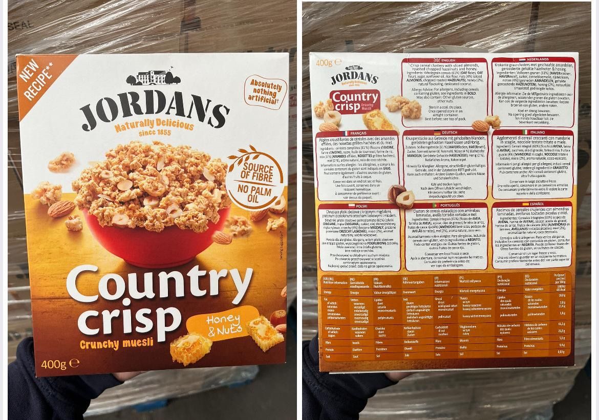 Jordan’s country crisp honey nut 6x400g  BBE 19/06/26 _0