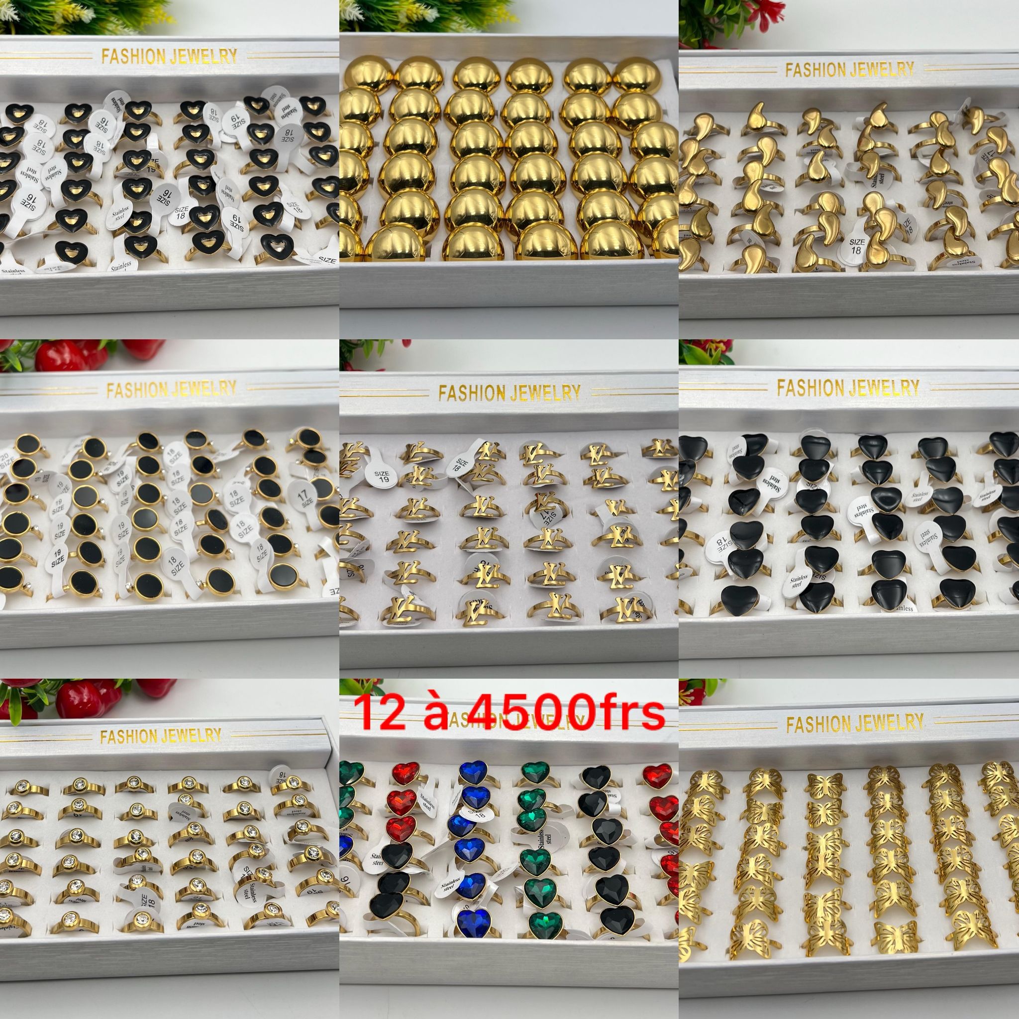 Lot de 12 bagues_0