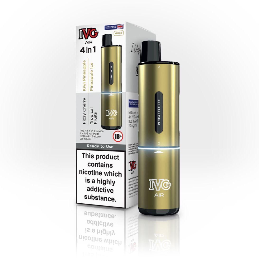 2 case IVG air 4in1 starter kit rechargeable gold edition vape 5x20mg  BBE 20/05/26_0