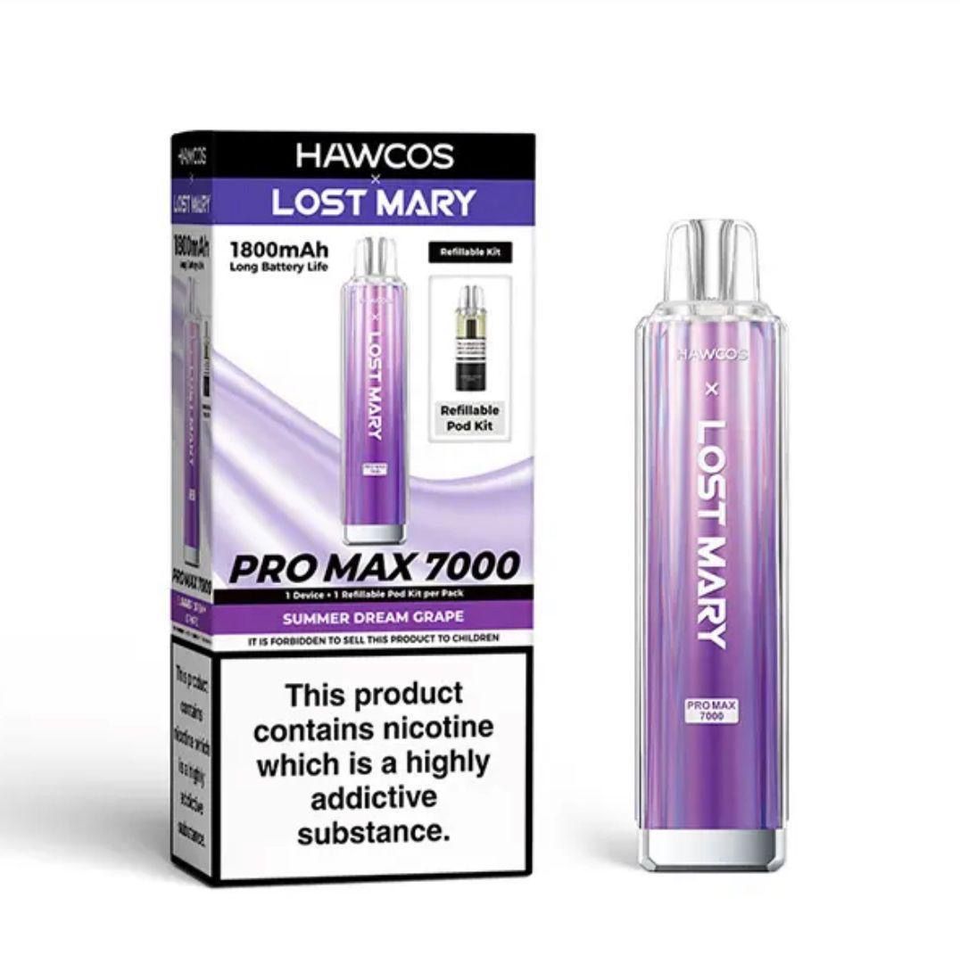 Lost Mary hawcos 7000 kit summer dream grape  10 per case _0