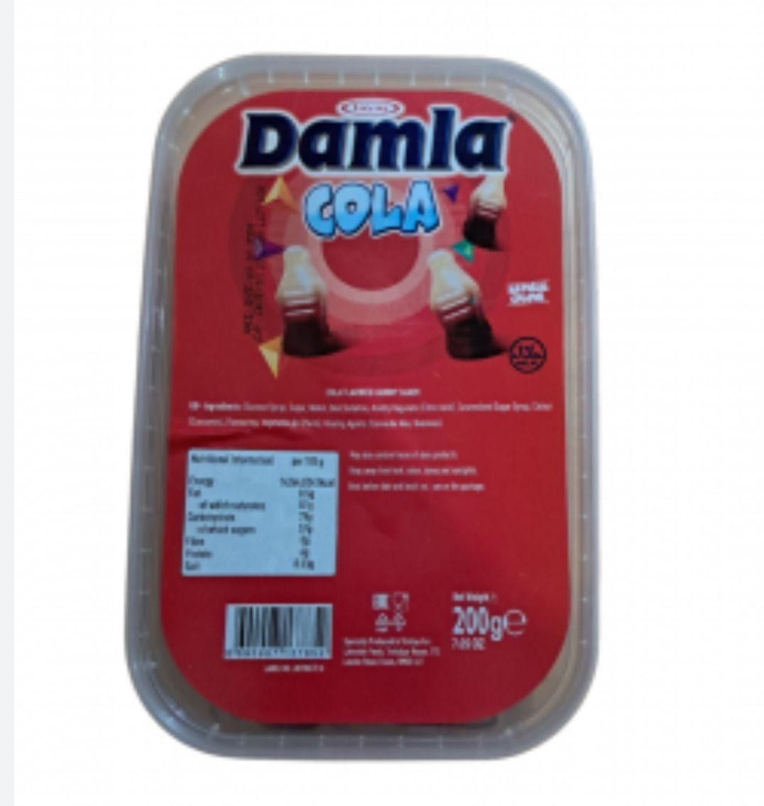 Damla gummy gummy cola 24x200g tub  BBE 08/01/27 _0