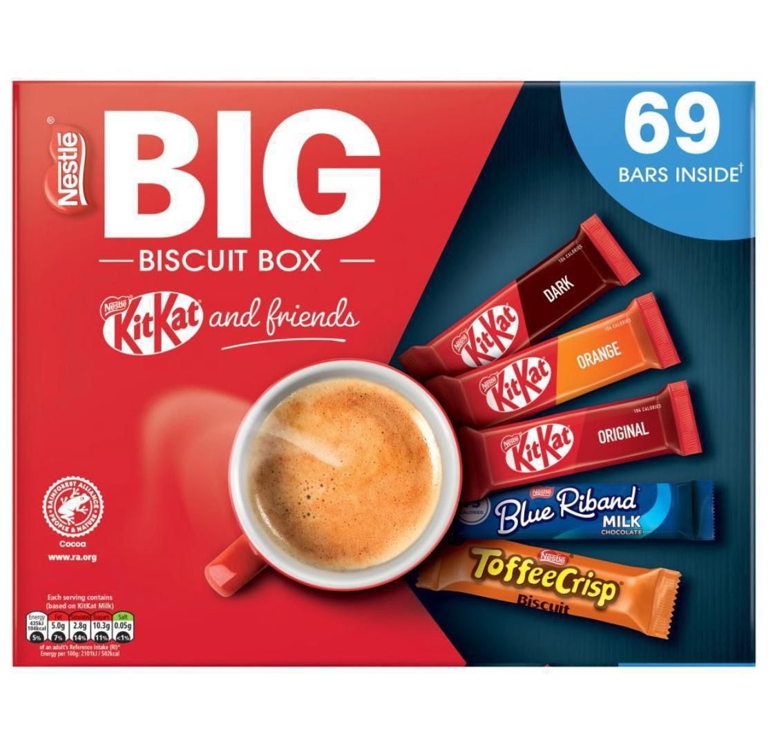 2x Nestle KitKat and friends big biscuit box 69 bars 1.357kg BBE 11/25 _0