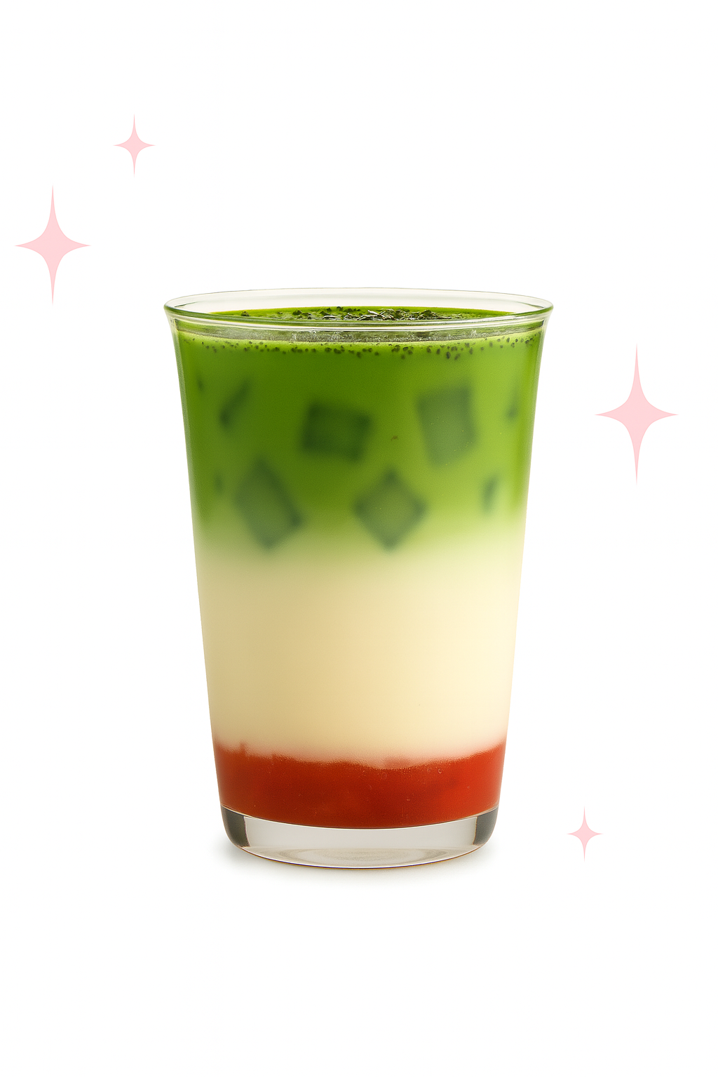 Strawberry Chia Seeds Matcha Latte_0