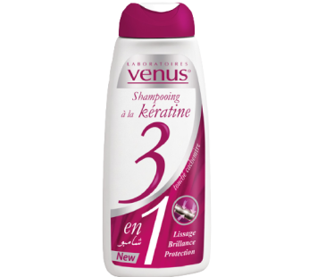 Shampooing Venus 3en1 à la Kératine – Cheveux secs et abîmés – 250ml_0