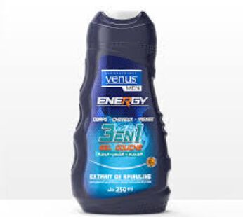 Gel Douche Venus Men Energy 3en1 – à l’Extrait de spiruline- 250ml_0