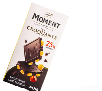 Chocolat Noir Moment – Les Croquants 25% Noisettes entières et éclats de noisettes –_0