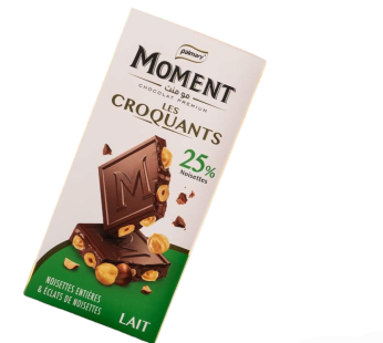 Chocolat au lait Moment – Les Croquants 25% – amandes entières_0