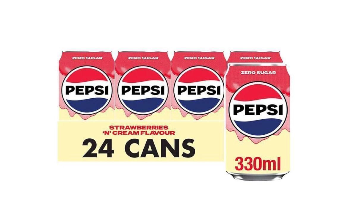 4x Pepsi strawberry & cream zero 24x330ml  BBE 03/26  36p plus vat a unit_0