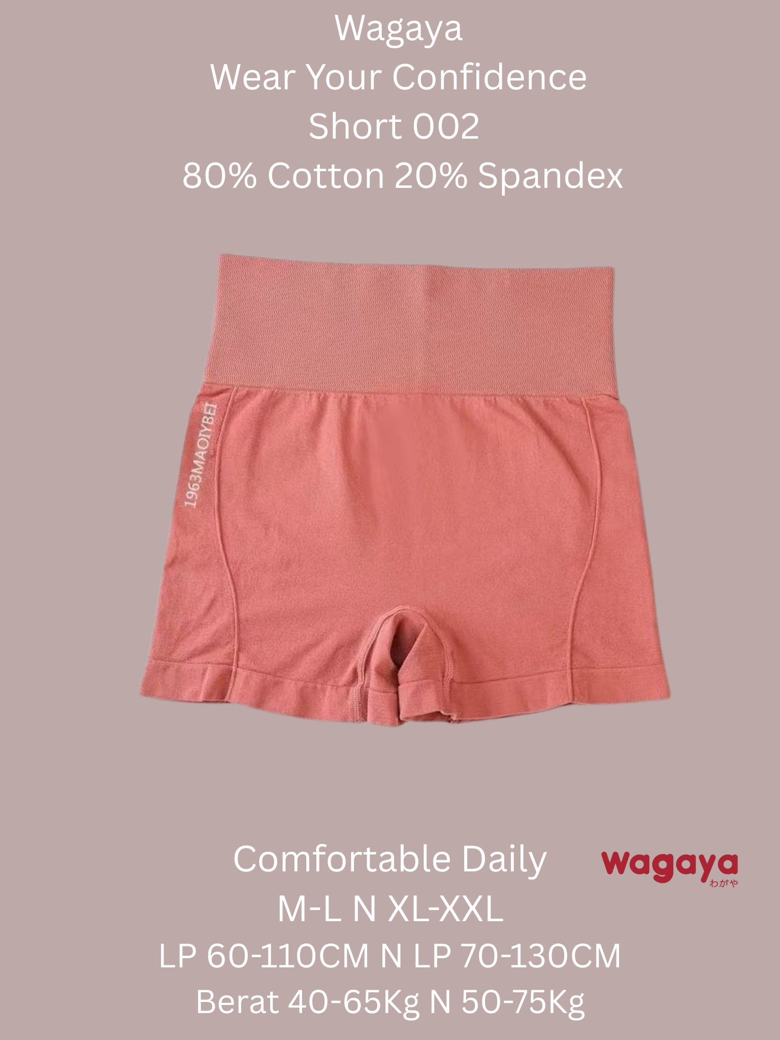 Short Wagaya 002 Comfortable  2 size M-L dan XL-XXL LP 60 sd 130 CM_8