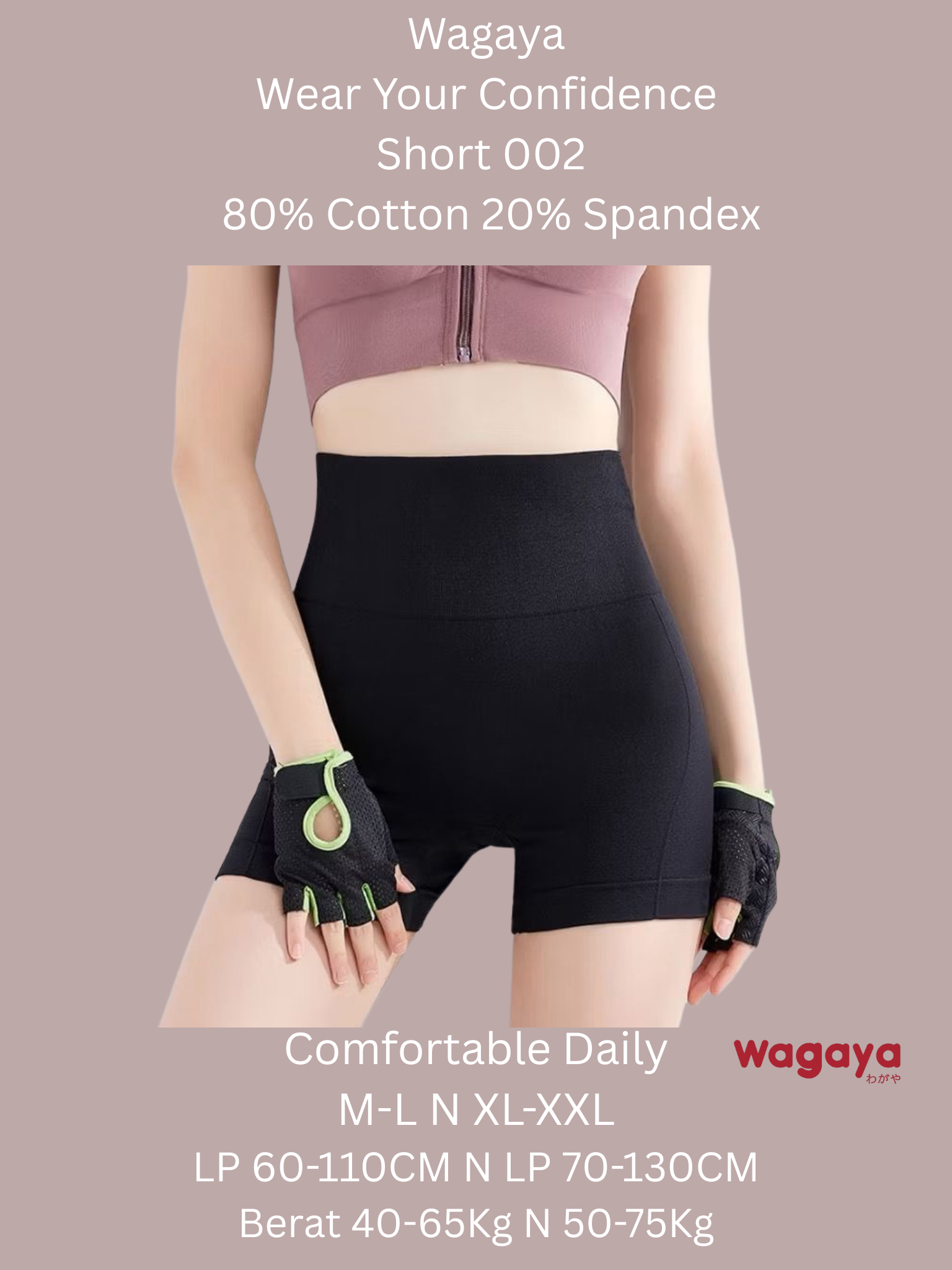 Short Wagaya 002 Comfortable  2 size M-L dan XL-XXL LP 60 sd 130 CM_1