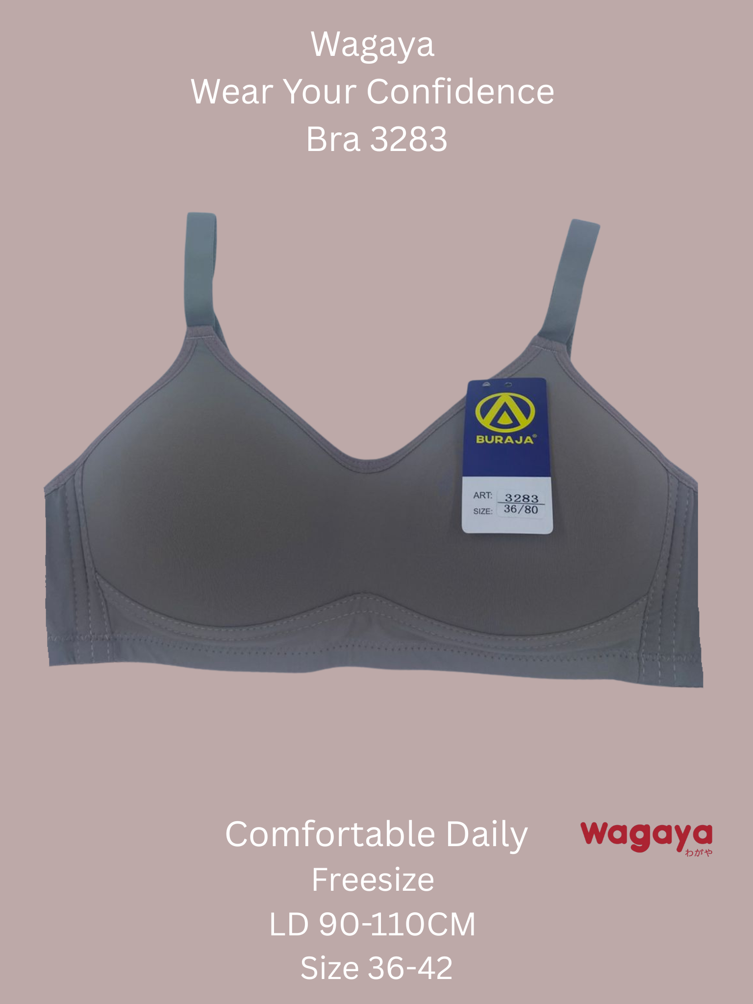 Bra Buraja Tanpa Kawat Bra 3283 super soft Cup C UK 36-42_4