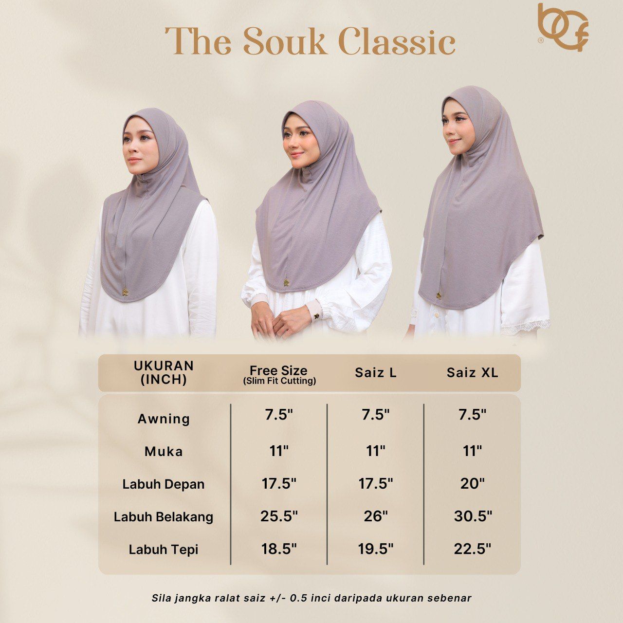 EXTRA LARGE SIZE ( XL ) PEARLY MAUVE _1