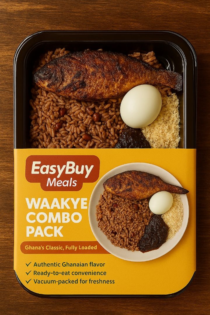 Waakye Combo Pack – Fried Tilapia, Shito, Gari & Egg_3