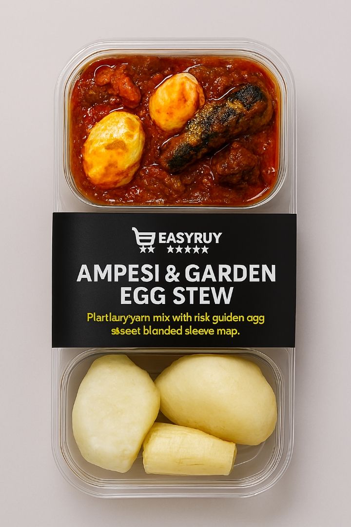 Ampesi & Garden Egg Stew – Yam & Plantain Combo with Smoked Fish_3