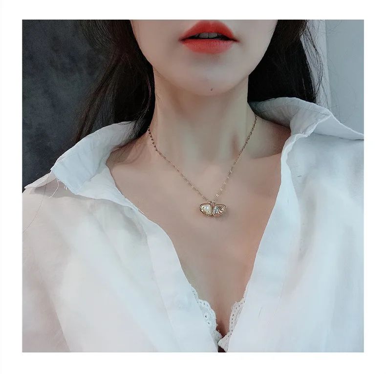 Pearl Shell Diamond Necklace_4