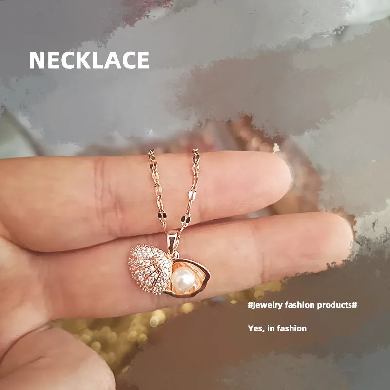 Pearl Shell Diamond Necklace_5