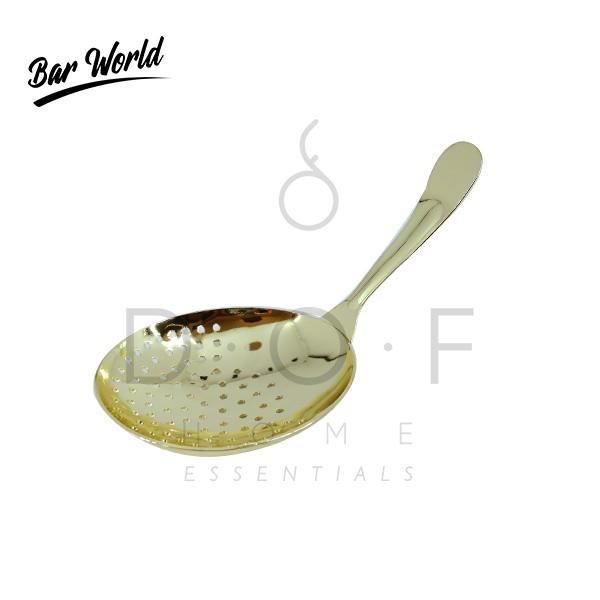 BAR WORLD GOLD PLATED DELUXE JULEP COCKTAIL STRAINER_0
