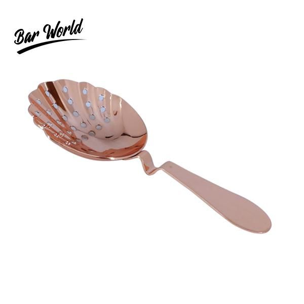BAR WORLD COOPER PLATED SHELL JULEP COCKTAIL STRAINER_0