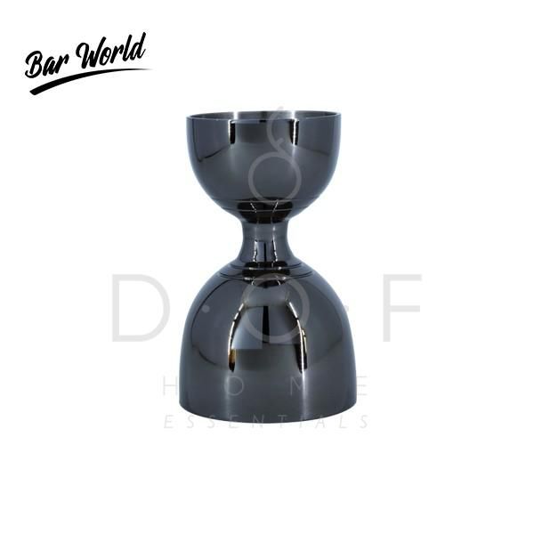 BAR WORLD GUNMETAL BLACK PLATED SLIM WAIST JIGGER 30/60 ML_0