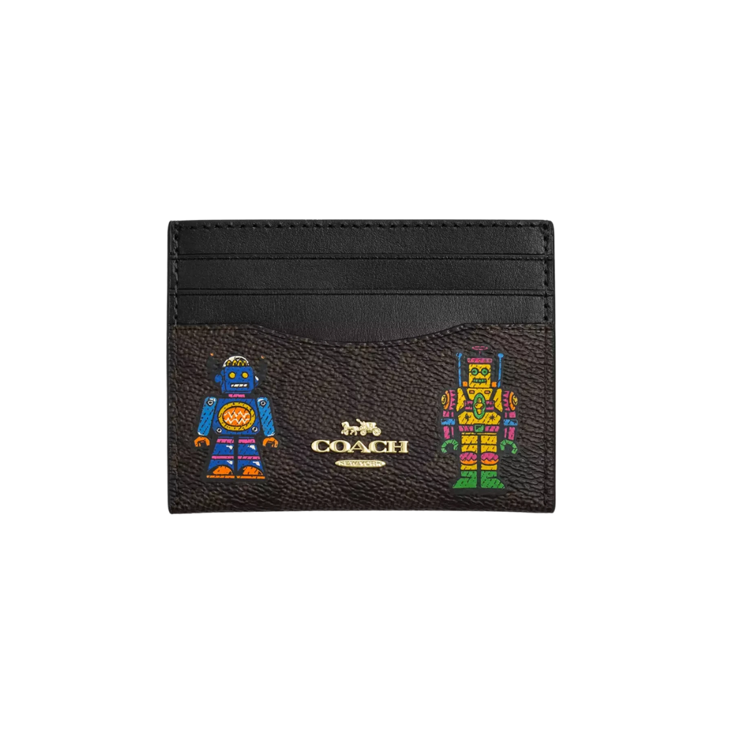 COACH Slim ID Card Case Signature Robot_1