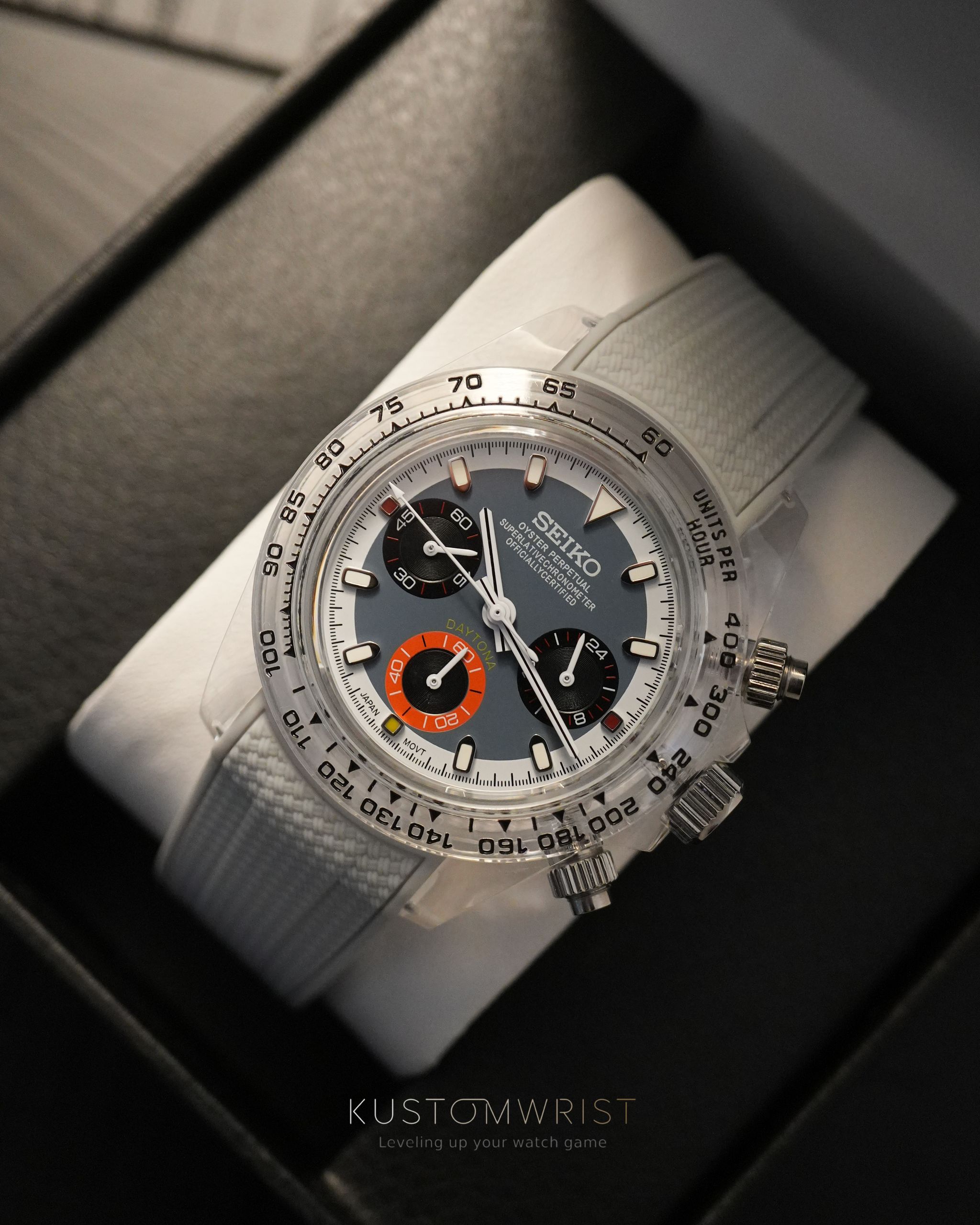 Seiko 'Clear Daytona' Mod Grey_0