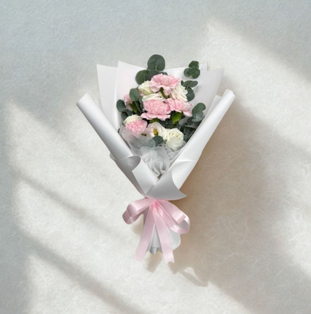 Fresh Carnations Eustoma Bouquet_0