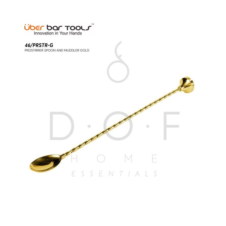 UBER BAR TOOLS PROSTIRRER SPOON AND MUDDLER GOLD_0