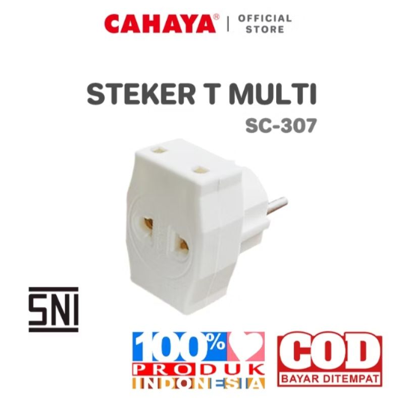 CAHAYA Steker T Multi 3 arah [SC-307]_0