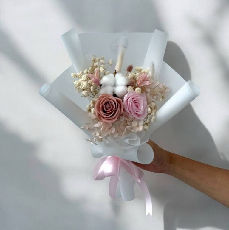Mixed Pink Preserved Rose Bouquet (Pink Fantasy)_0
