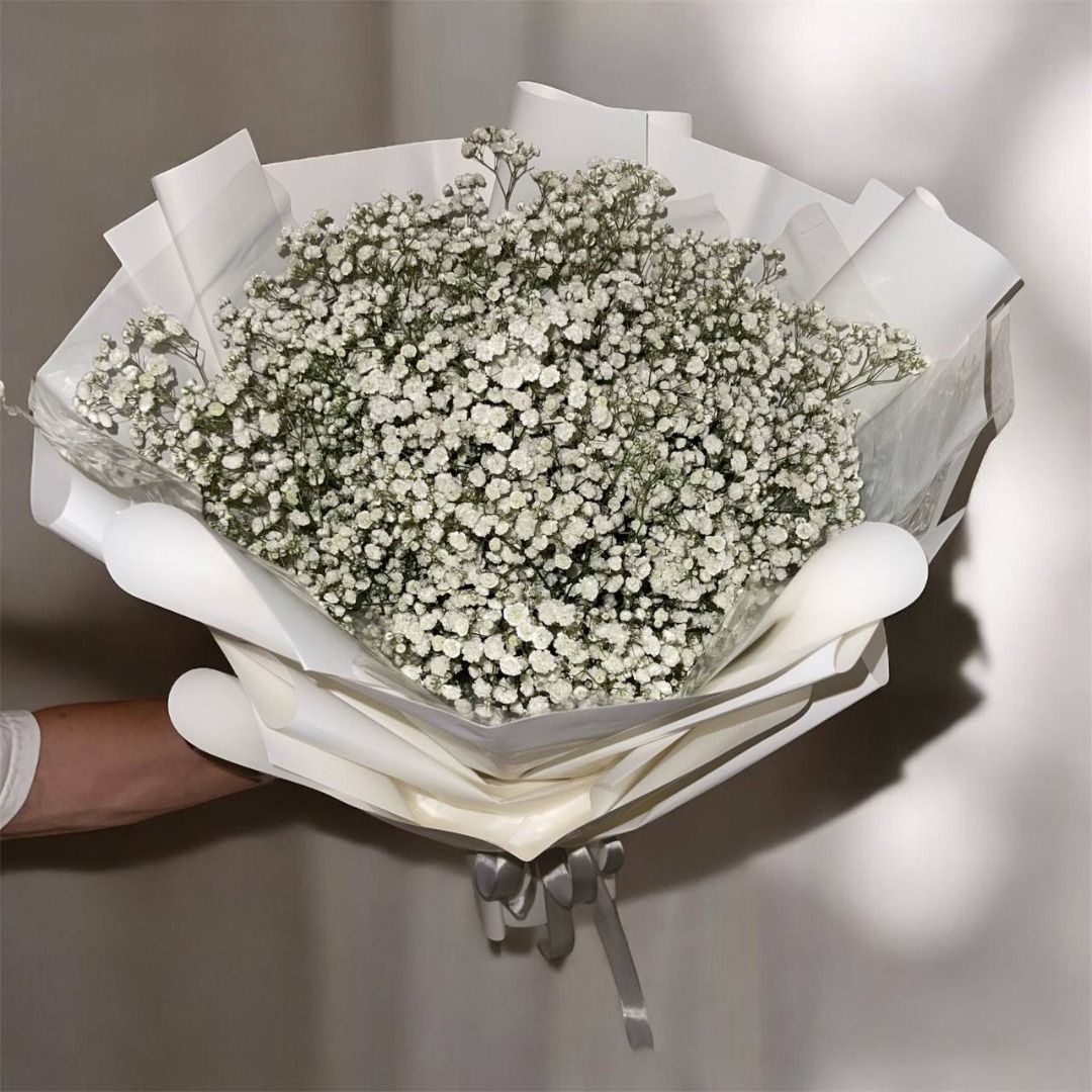 Fresh Flower Baby Breath Bouquet _1