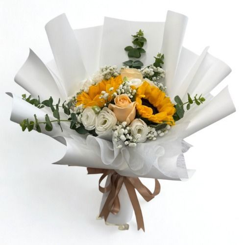 Sunflower Roses Eustoma Bouquet_0