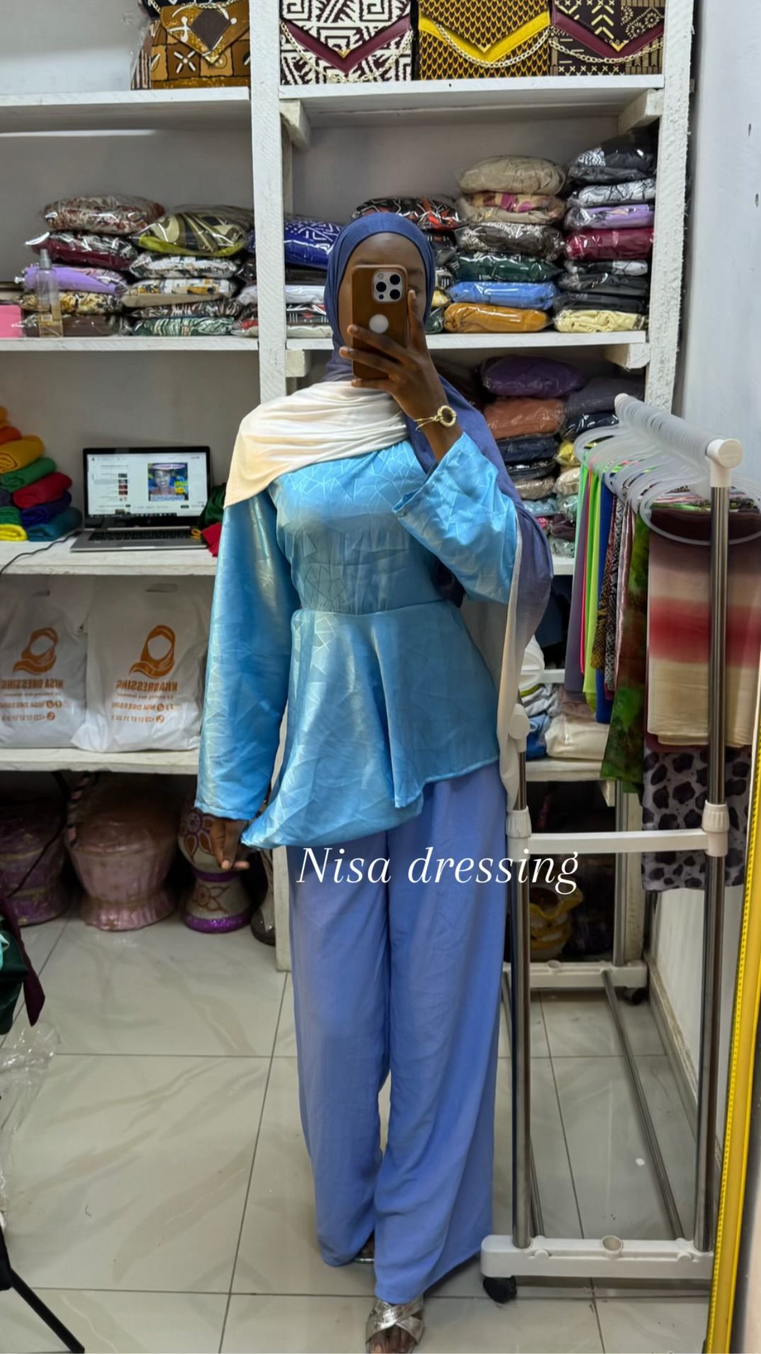 Ensemble pantalon ~ bleu ciel _0