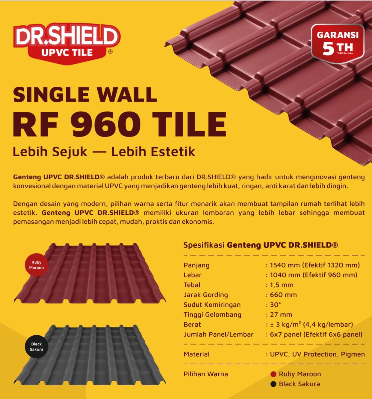 DR Shield RF 960 Genteng Upvc 1.040 x 1.540mm_1