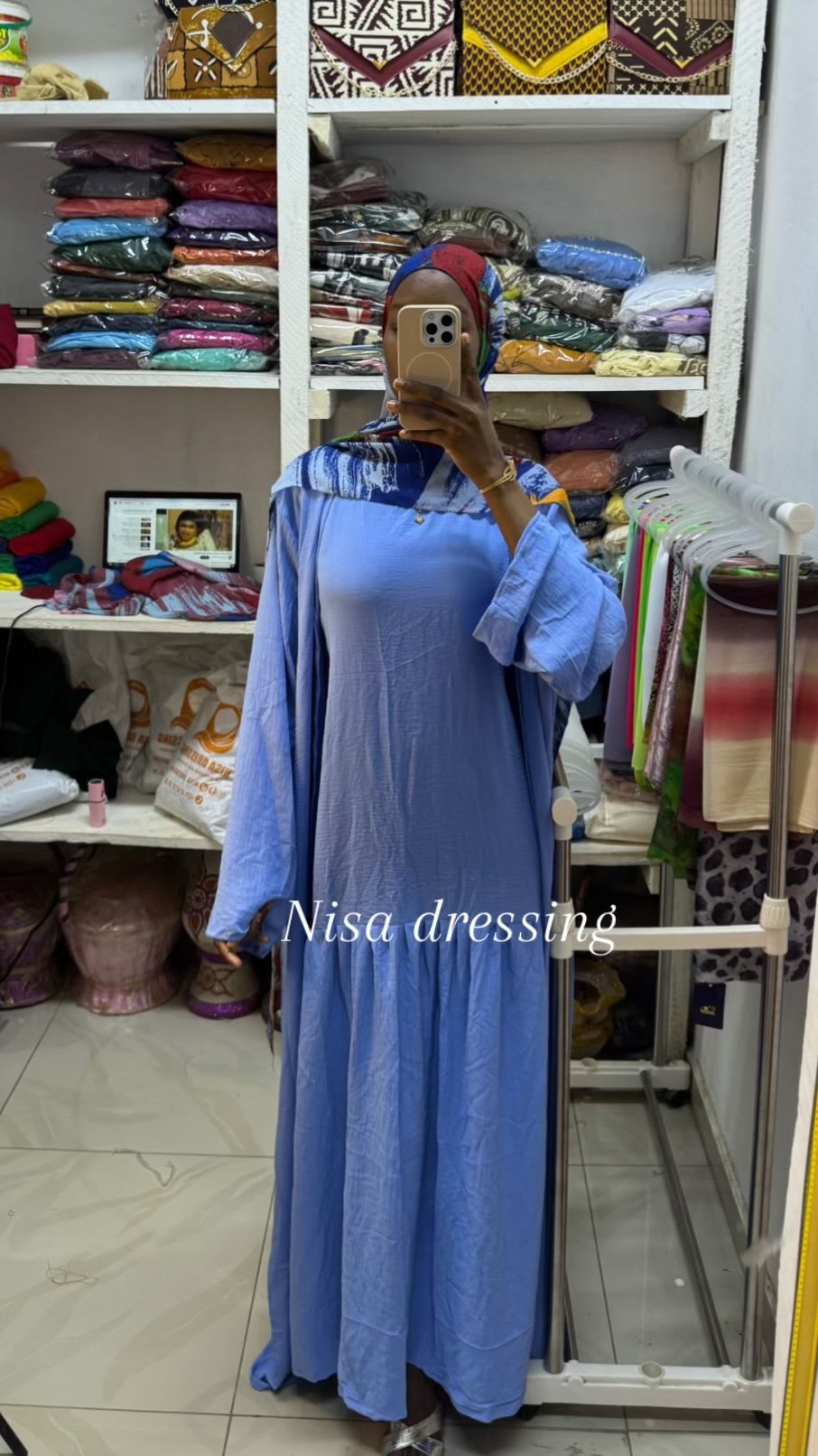 Robe kimono ~ bleu ciel_0