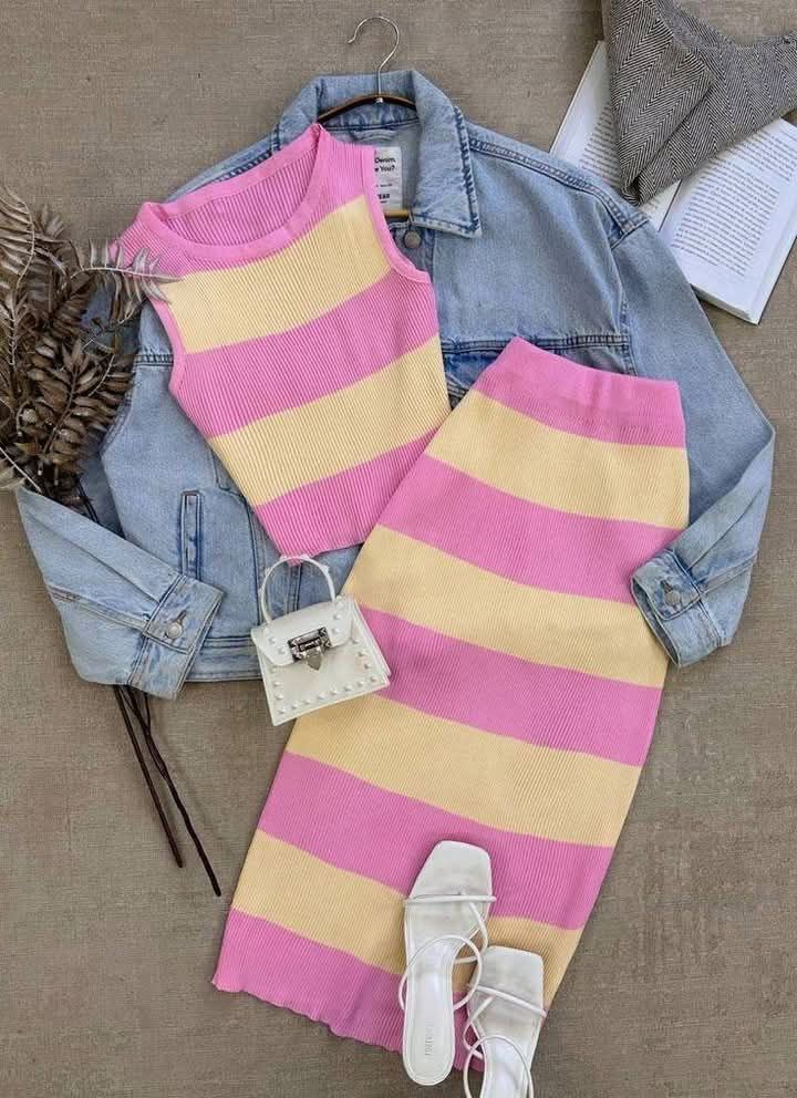 Ribbed Knit Dress + Cardigan Set with Mini Handbag_4