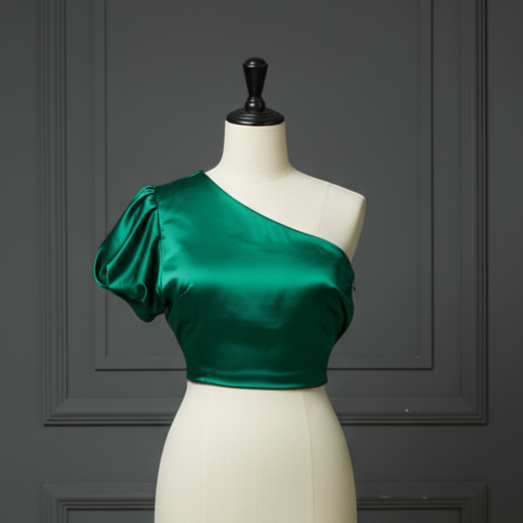 Top satiné emeraude_0
