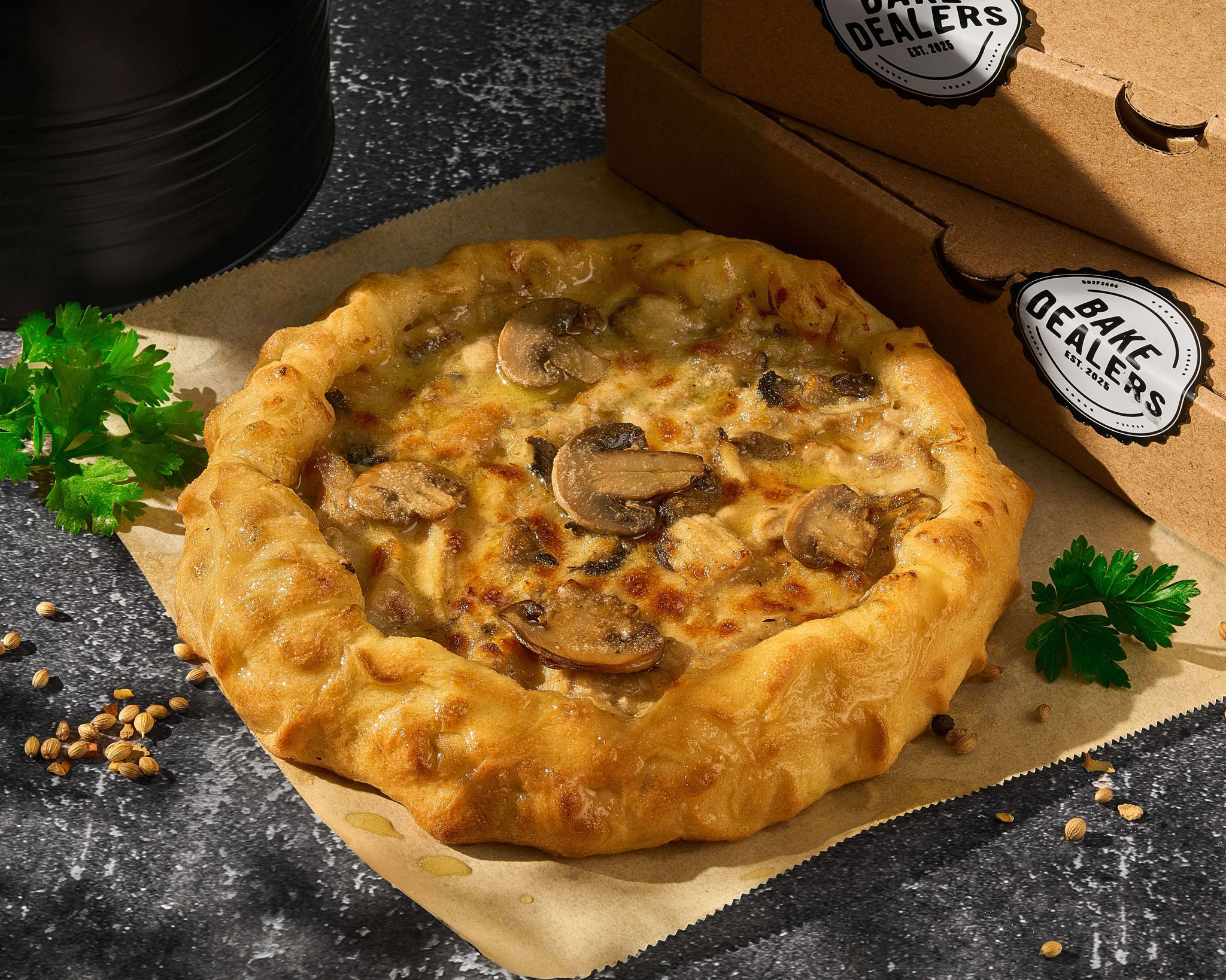 Chicken and Mushroom Open Pie_0