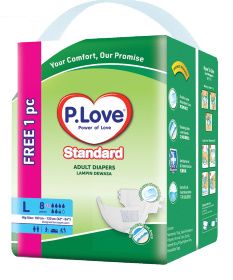 P.Love Adults Diapers Standard Large 8+1's _0