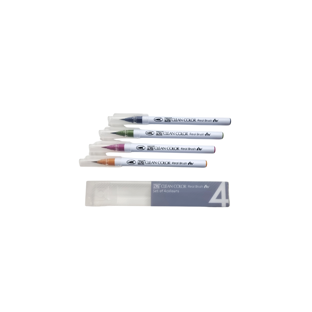 ZIG Kuretake Clean Color Real Brush - Set of 4_0
