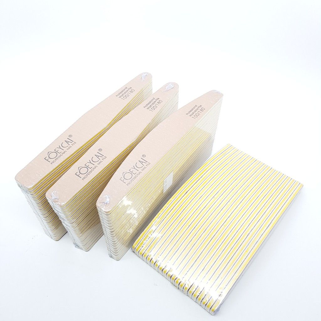 100/180 Nail File Brown Pack 20 Pcs_0