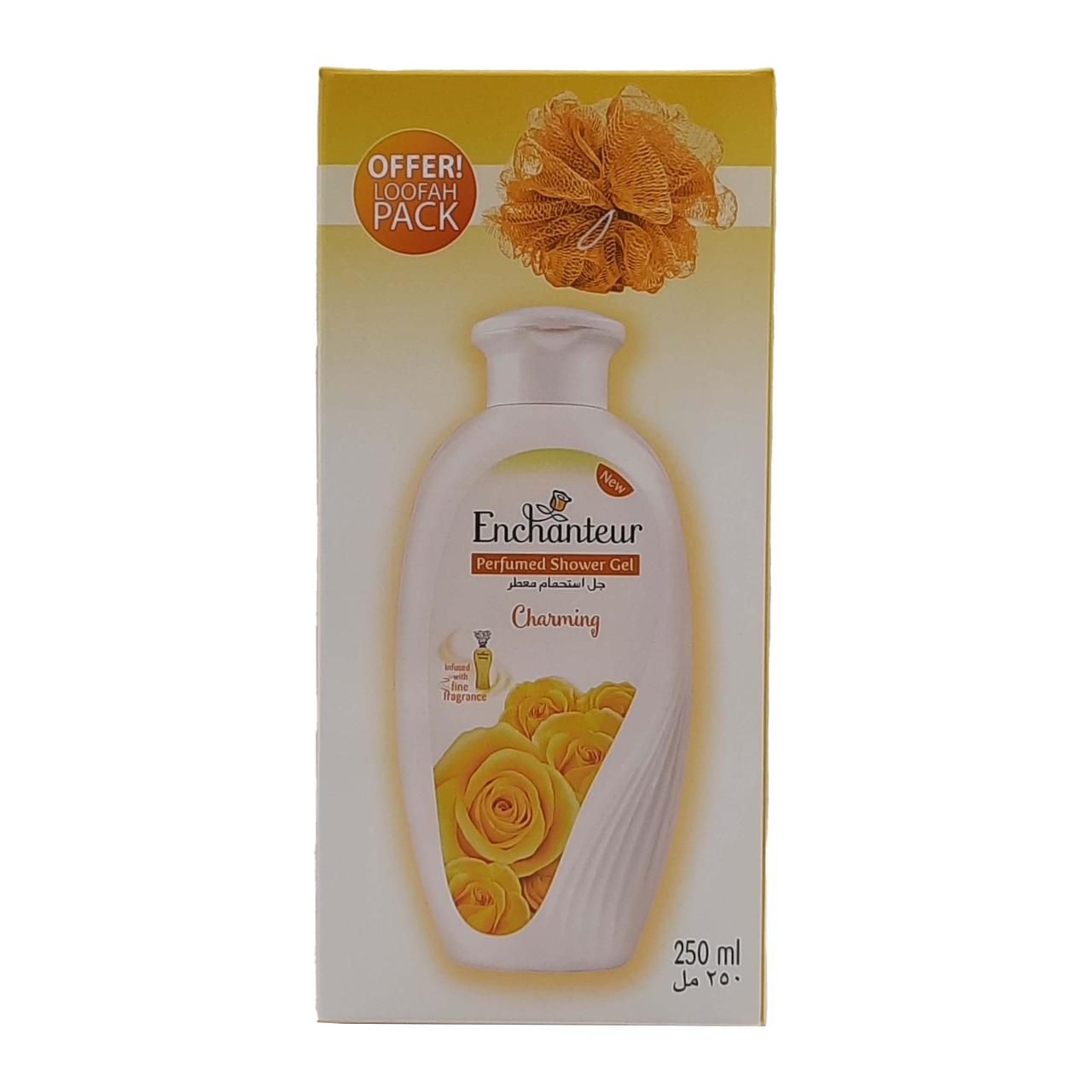 ENCHANTEUR SHOWER GEL WITH LOOFAH PACK-250ML(BODY WASH)_0