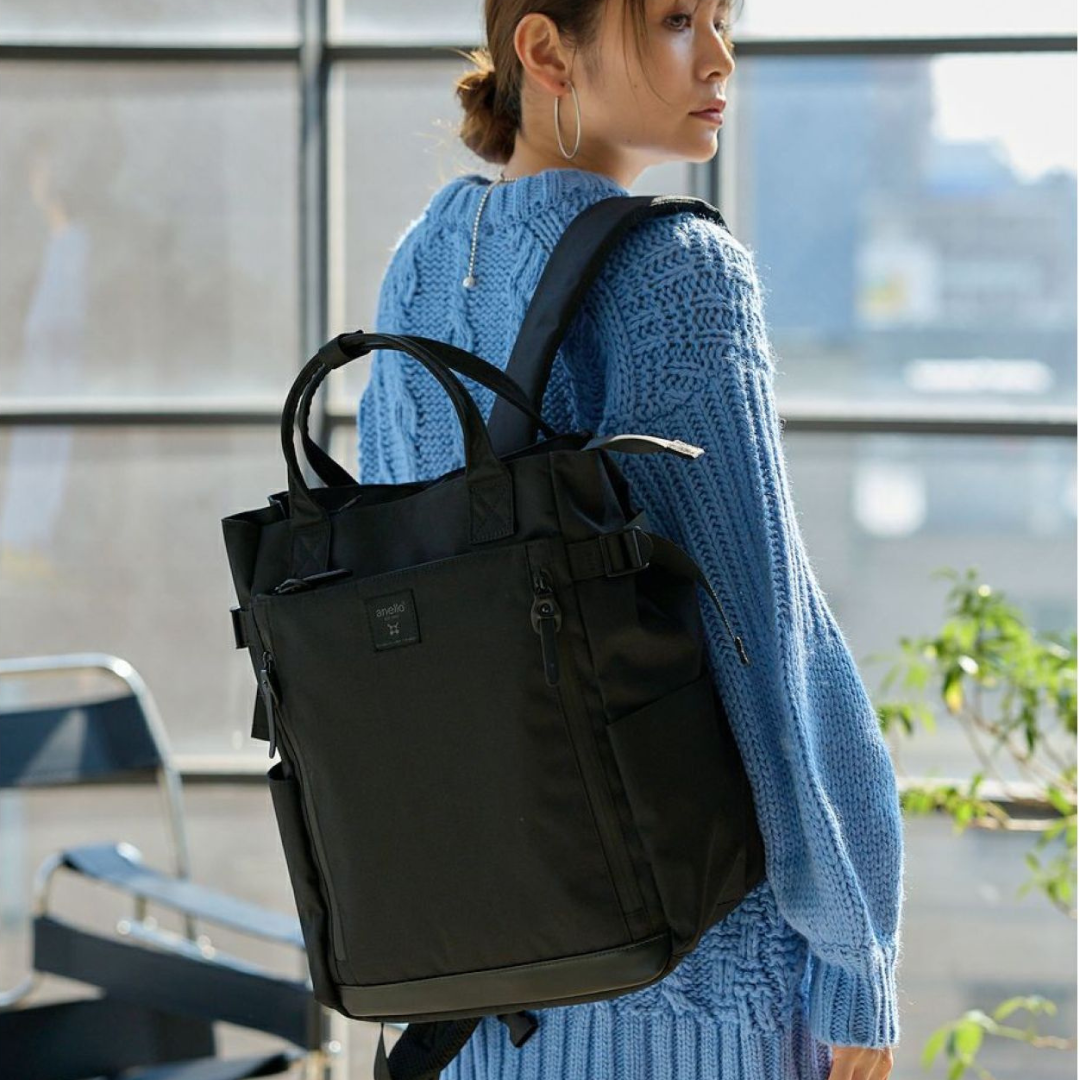 ANELLO Solid 2Way Tote Backpack_4