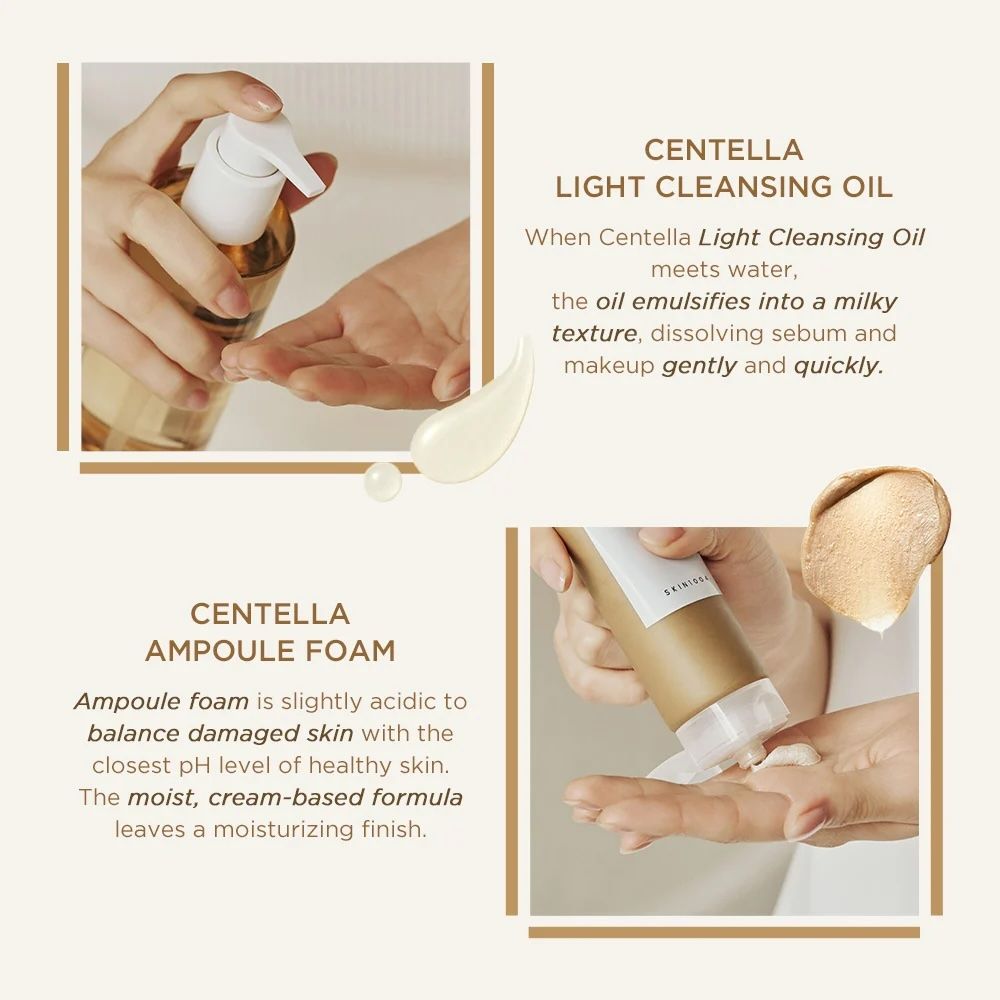 SKIN1004 MADAGASCAR CENTELLA DOUBLE CLEANSING DUO (cleansing oil+centella cleansing foam)_1
