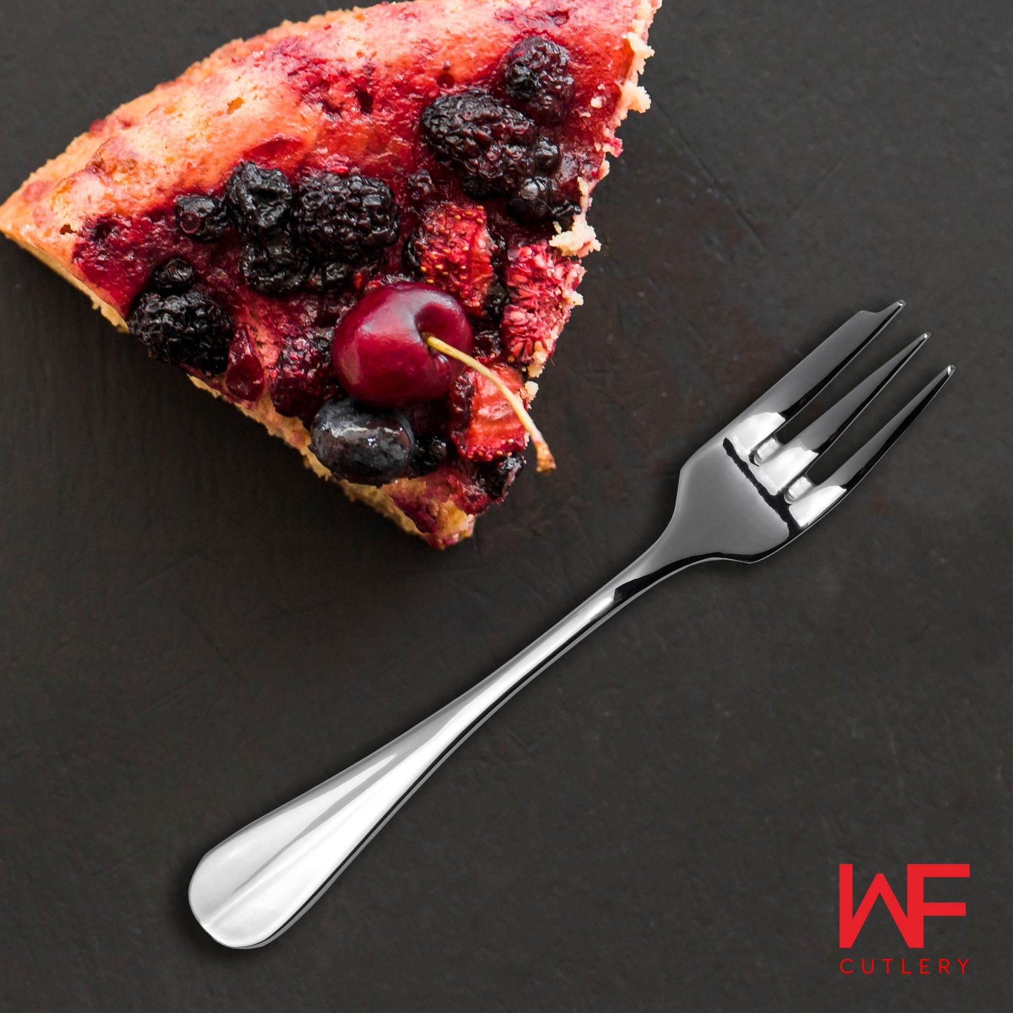 WF JUSTIN PASTRY FORK SATIN BLACK SET/4 GARPU KUE PREMIUM_1