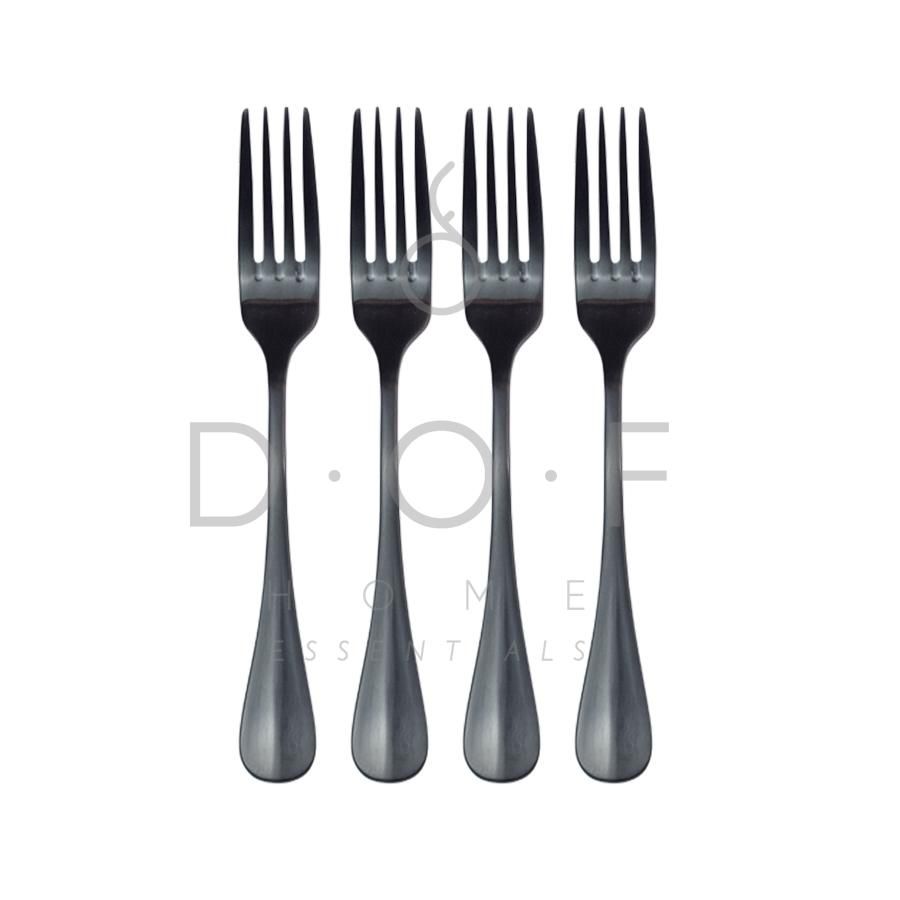 WF JUSTIN DESSERT FORK SATIN BLACK SET/4 GARPU MAKAN PREMIUM_0