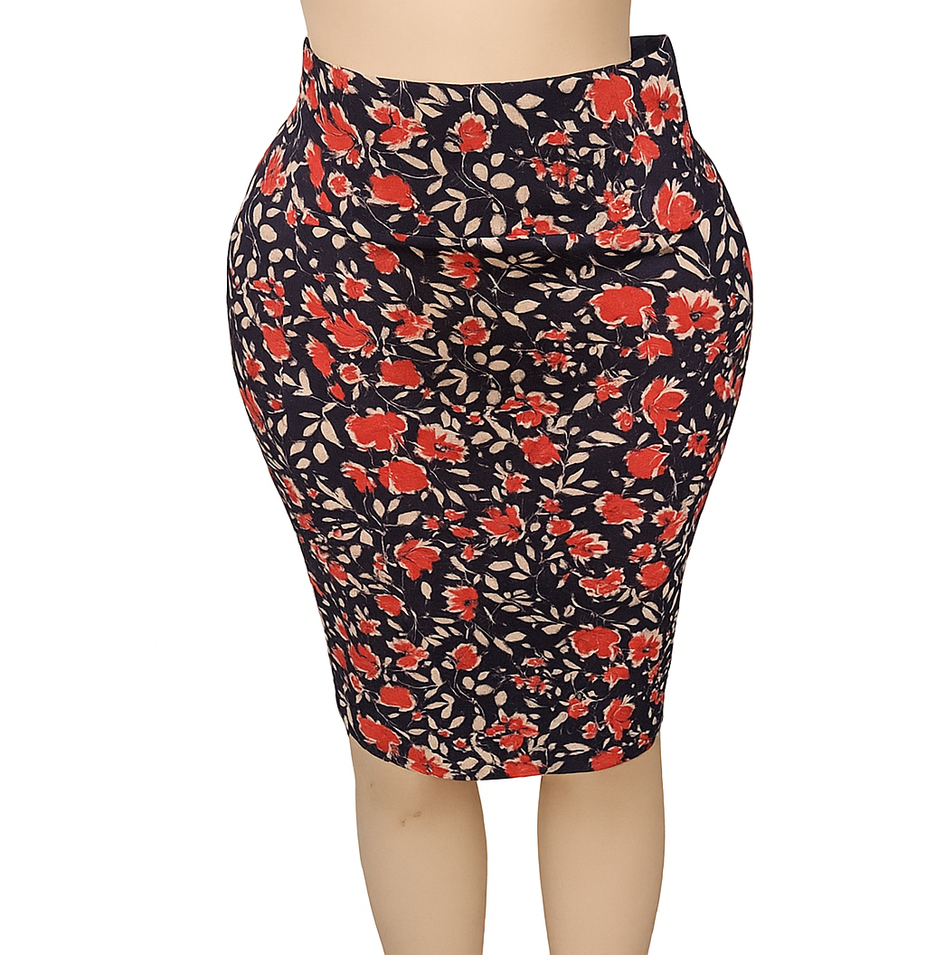 Floral Pencil Skirt _0