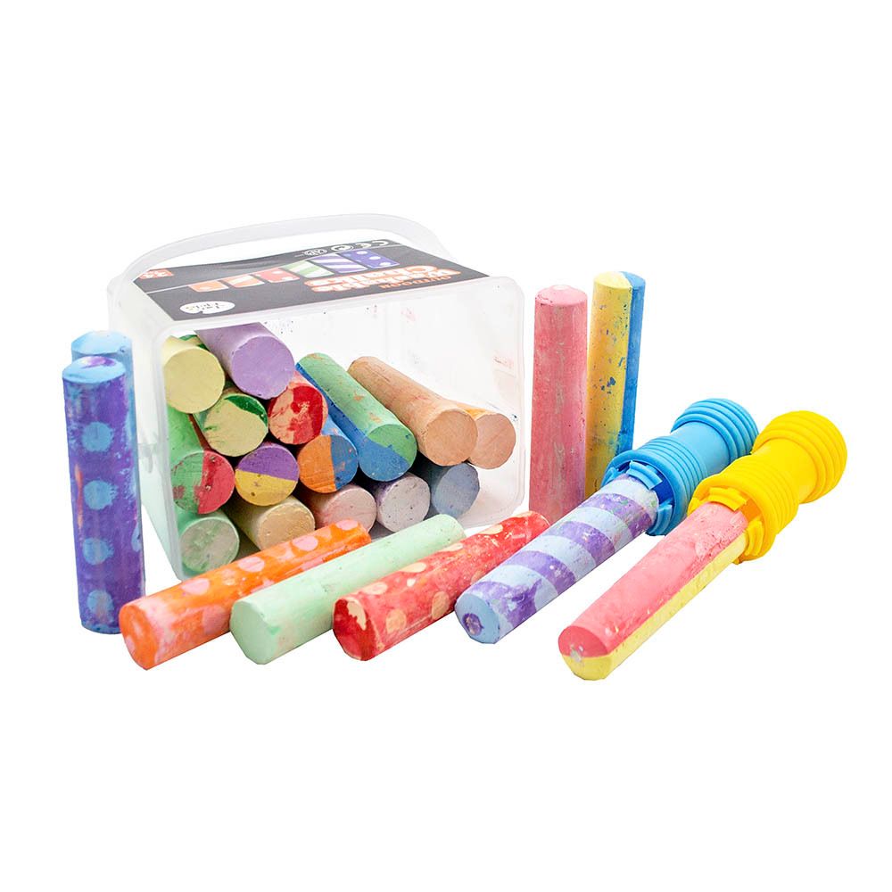 Jar Meló – Sidewalk Chalk Washable – 24 Colour Kit_1